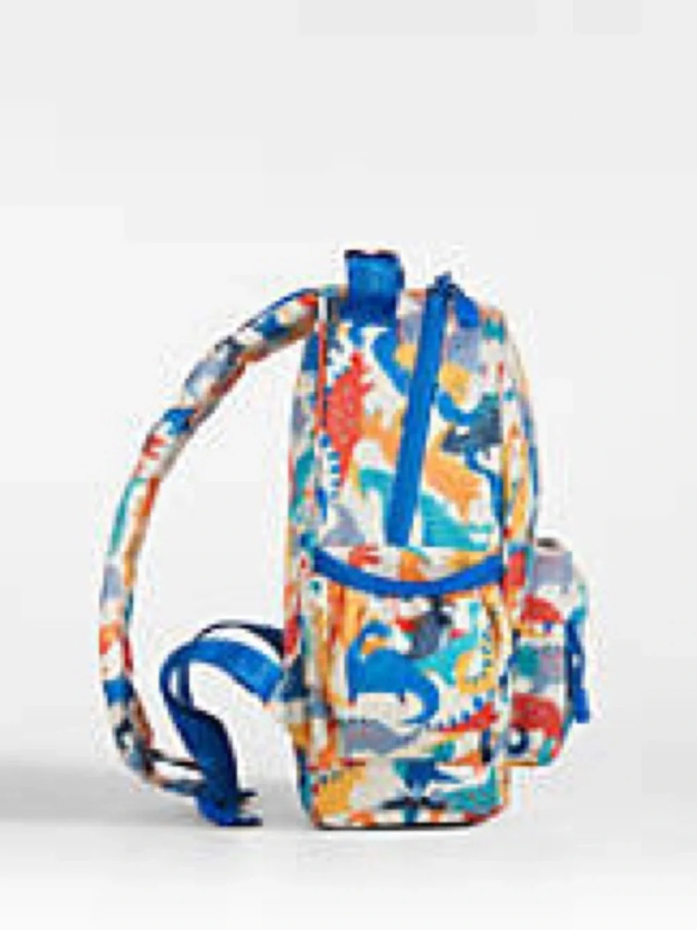Crate&Barrel Kids Dinosaur Backpack in Blue, Orange, Yellow